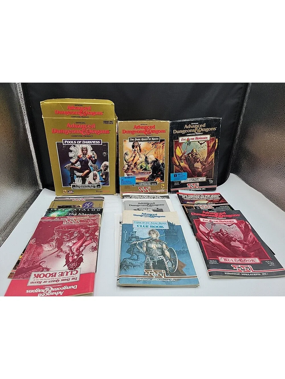 Advanced Dungeons Dragons SSI PC  Lot Eye Beholder Krynn Pools Darkness No Disks